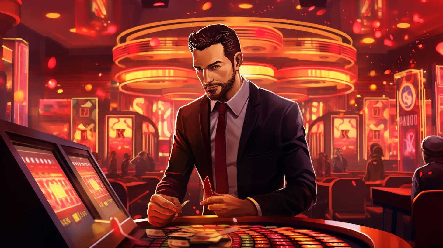 Meja blackjack Hongkong Pools dengan dealer dan pemain